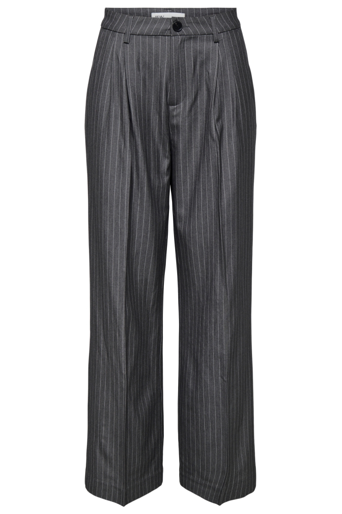 JDYGRACE RIVER HW WIDE PANT WVN TLR 15354226 Dark Grey Melan/CLOUD DANCER